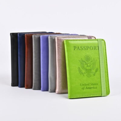 Multi-Function Waterproof Pu Leather Document Cover Passport ID Credit Card Holder Protective Storage Supplies