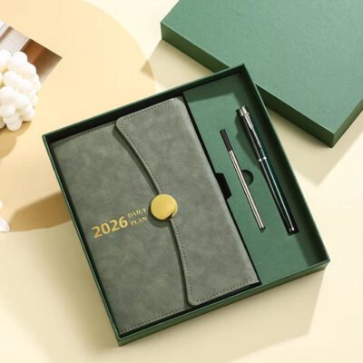 Custom A5 2026 Spanish Calendar & Planner Set - 365-Day Daily Notebook, English Planner, Gift Box Included